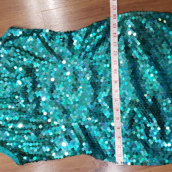 Niteline Teal Sequined Halter Dress! - Picture 10 of 10